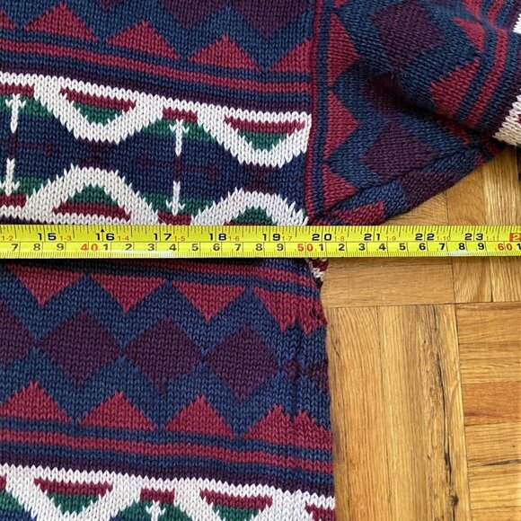 Vintage 80s/90s knit sweater geometric pattern - Picture 14 of 15